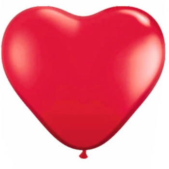 Gummiballon "Herz" rot 8 Stk.